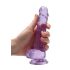 RealRock - realistyczny dildo - przezroczysty fioletowy - 17 cm