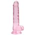 RealRock - realistyczny dildo - przezroczysty różowy - 17 cm