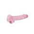RealRock - realistyczny dildo - przezroczysty różowy - 17 cm