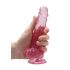 RealRock - realistyczny dildo - przezroczysty różowy - 17 cm