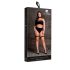 Le Désir Plus Size - 3-częściowy zestaw bielizny - czarny (XL-4XL)
