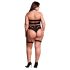 Le Désir Plus Size - 3-częściowy zestaw bielizny - czarny (XL-4XL)