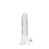 RealRock - realistyczny dildo - przezroczysty silikon 17 cm
