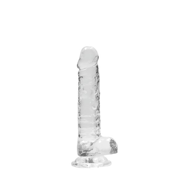 RealRock - realistyczny dildo - przezroczysty silikon 17 cm