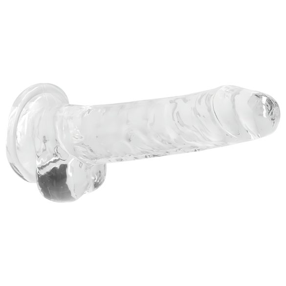 RealRock - realistyczny dildo - przezroczysty silikon 17 cm