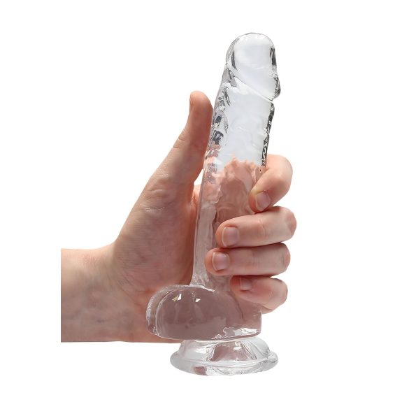 RealRock - realistyczny dildo - przezroczysty silikon 17 cm