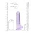 RealRock - realistyczny dildo - przezroczysty fioletowy - 19 cm