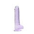 RealRock - realistyczny dildo - przezroczysty fioletowy - 19 cm