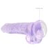 RealRock - realistyczny dildo - przezroczysty fioletowy - 19 cm
