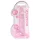 RealRock - realistyczny dildo - różowy przezroczysty - 19 cm