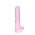 RealRock - realistyczny dildo - różowy przezroczysty - 19 cm