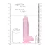 RealRock - realistyczny dildo - różowy przezroczysty - 19 cm