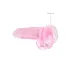 RealRock - realistyczny dildo - różowy przezroczysty - 19 cm