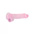 RealRock - realistyczny dildo - różowy przezroczysty - 19 cm