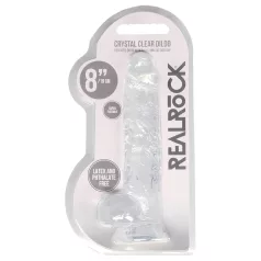 RealRock - realistyczny dildo - przezroczysty - 19 cm