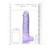 RealRock - realistyczny dildo - przezroczysty fioletowy - 22 cm