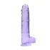 RealRock - realistyczny dildo - przezroczysty fioletowy - 22 cm