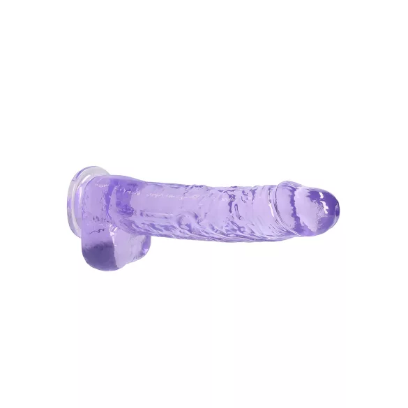 RealRock - realistyczny dildo - przezroczysty fioletowy - 22 cm