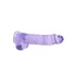 RealRock - realistyczny dildo - przezroczysty fioletowy - 22 cm