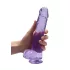 RealRock - realistyczny dildo - przezroczysty fioletowy - 22 cm