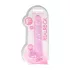 RealRock - realistyczny dildo - przezroczysty różowy - 22 cm