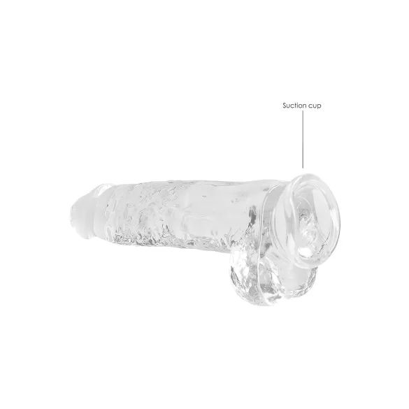 RealRock - realistyczny dildo - przezroczysty - 22 cm