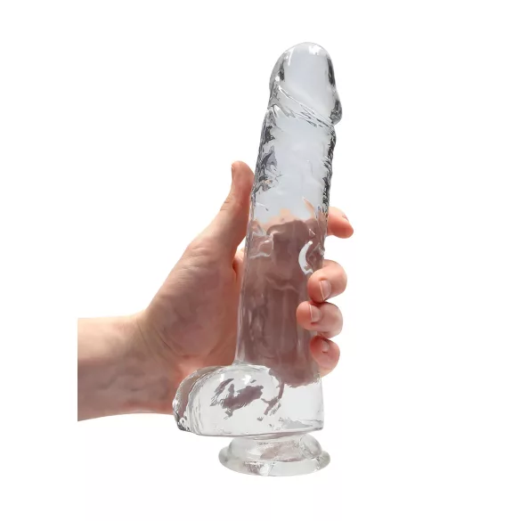 RealRock - realistyczny dildo - przezroczysty - 22 cm