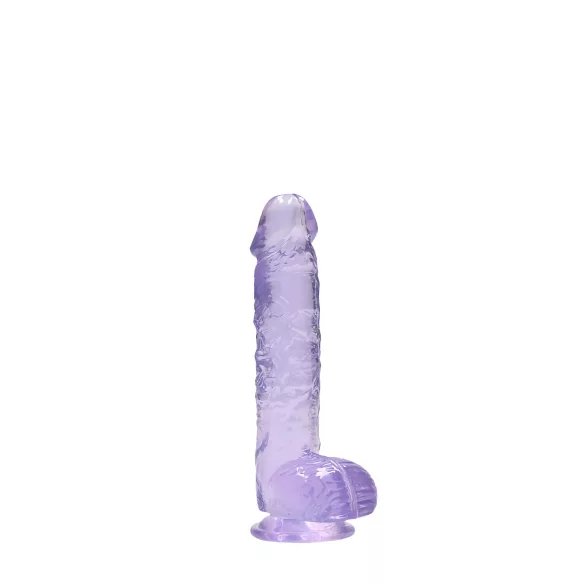 RealRock - realistyczny dildo - żelowy - fioletowy - 15 cm