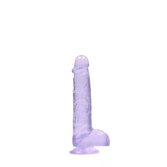RealRock - realistyczny dildo - żelowy - fioletowy - 15 cm