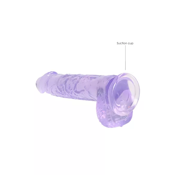 RealRock - realistyczny dildo - żelowy - fioletowy - 15 cm