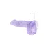 RealRock - realistyczny dildo - żelowy - fioletowy - 15 cm