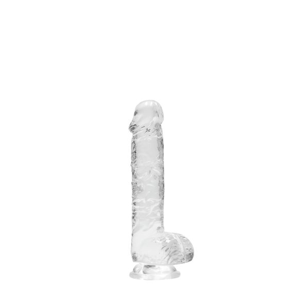 RealRock - realistyczny dildo - przezroczysty - 15 cm
