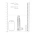 RealRock - realistyczny dildo - przezroczysty - 15 cm