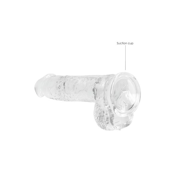 RealRock - realistyczny dildo - przezroczysty - 15 cm