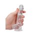 RealRock - realistyczny dildo - przezroczysty - 15 cm
