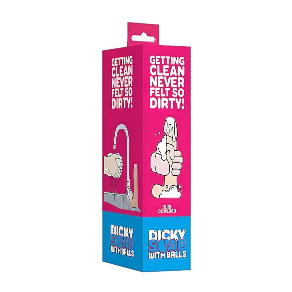Dicky Cum - mydło w kształcie penisa z jądrami - naturalne - 250g