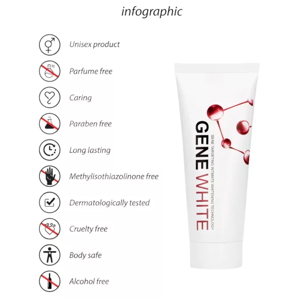 Pharmquests Gene White - krem wybielający do skóry - 100ml