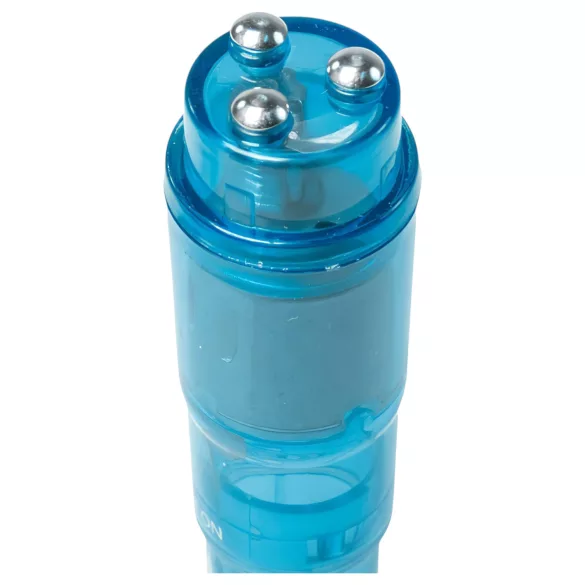 Easytoys - mini wibrator z nakładkami - zestaw 5-częściowy - niebieski