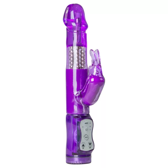 Easytoys - wibrator króliczek z rotującymi koralikami i stymulatorem łechtaczki