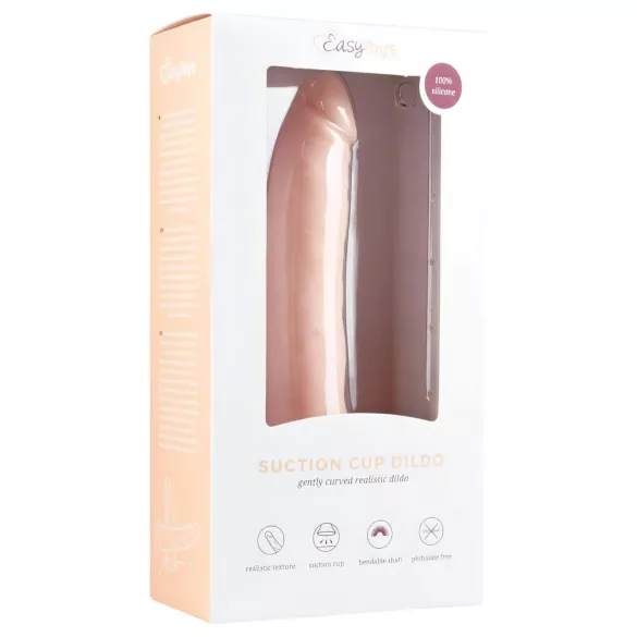 Easytoys - dildo z przyssawką - 100% silikon - 21 cm - cielisty