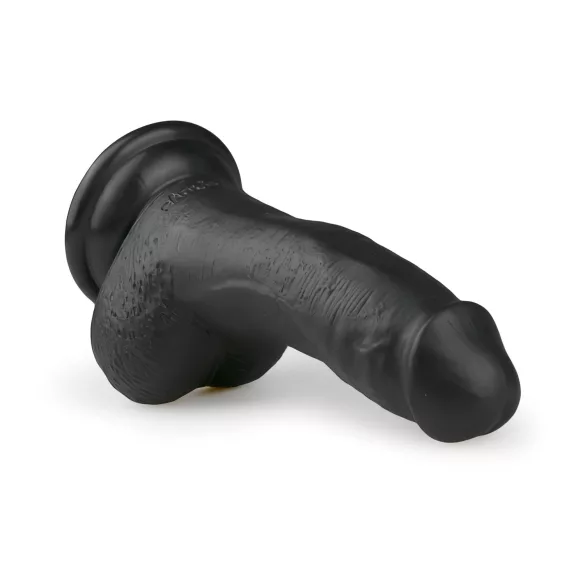 Easytoys - dildo z jądrami i przyssawką - 15 cm - czarny