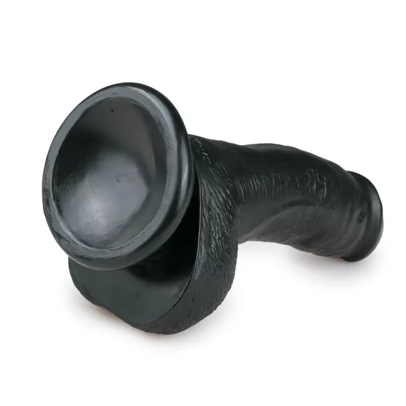 Easytoys - dildo z jądrami i przyssawką - 15 cm - czarny