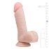 Easytoys - dildo z jądrami na przyssawce - 17,5 cm - cielisty