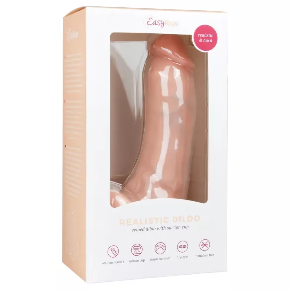 Easytoys - dildo z jądrami na przyssawce 20cm - cielisty