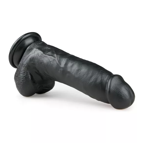Easytoys - dildo z jądrami i przyssawką - czarny 20 cm