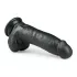 Easytoys - dildo z jądrami i przyssawką - czarny 20 cm