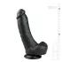 Easytoys - dildo z jądrami i przyssawką - czarny 20 cm
