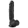 Easytoys - dildo z przyssawką i jądrami - 22,5 cm - czarny
