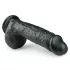 Easytoys - dildo z przyssawką i jądrami - 22,5 cm - czarny