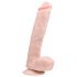 Easytoys - duży dildo z przyssawką i jądrami (26,5 cm) - naturalny kolor